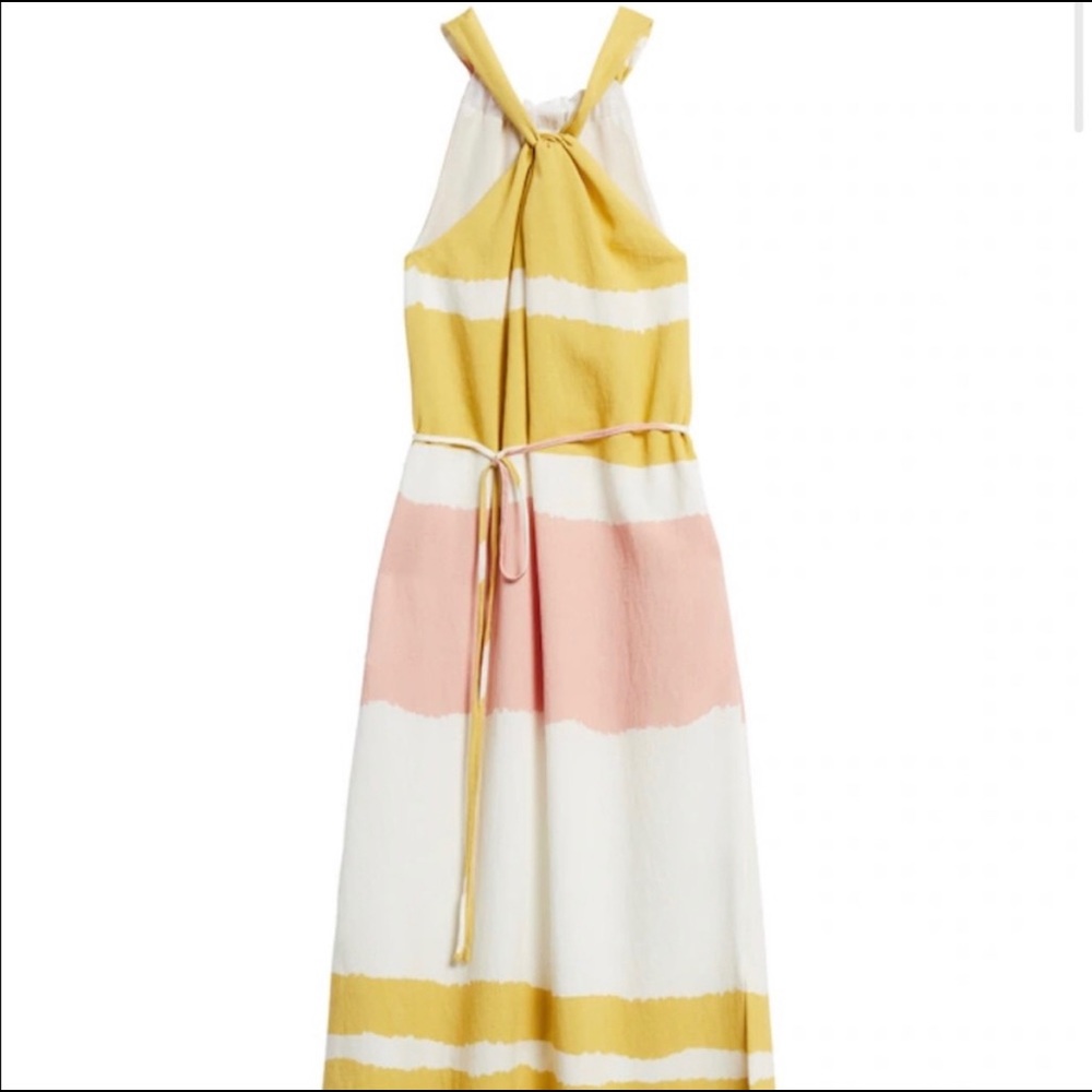 Banana Republic Petite Twisted Halter Dress